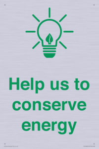 Help us to conserve energy 